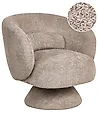 Swivel Armchair LIEKSA Boucle Beige