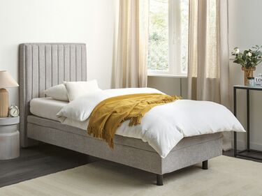 Fabric EU Single Adjustable Bed Grey DUKE II