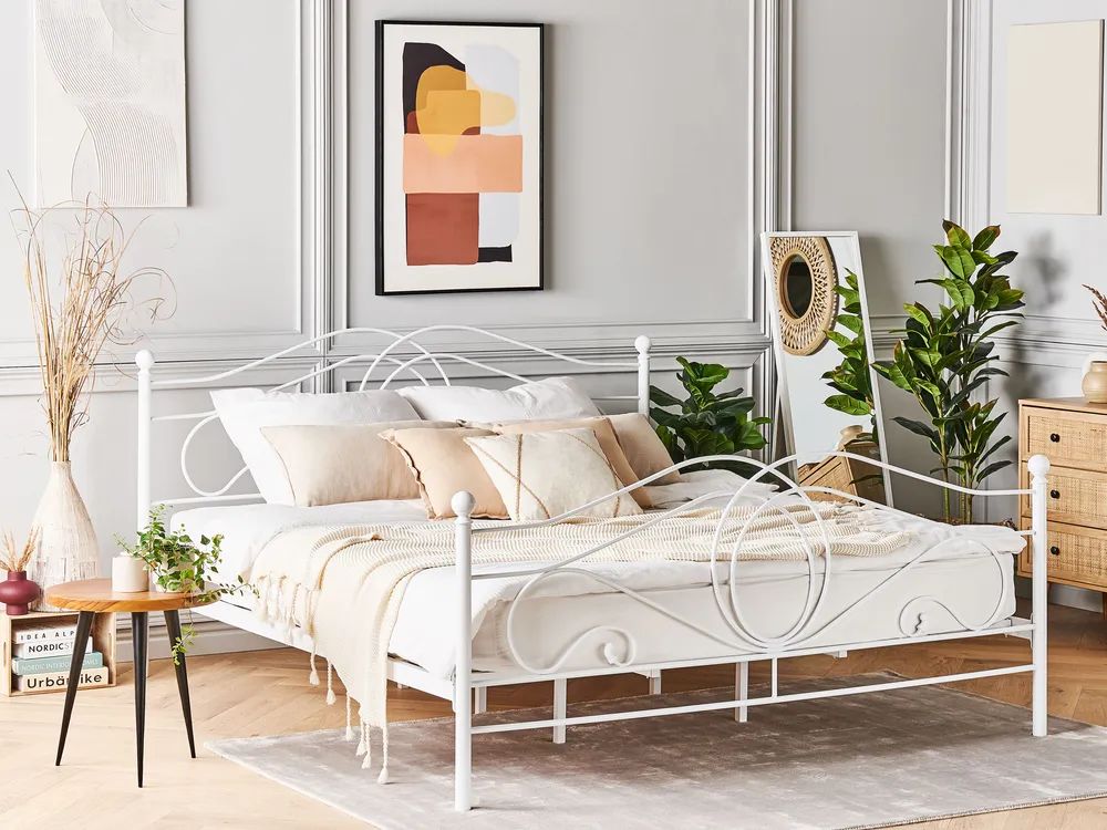 Bed Metal LYRA 180 x 200 cm (EU Super King) White