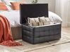 Faux Leather Storage Ottoman Black MICHIGAN_756928