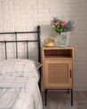 Rattan Door Bedside Table Light Wood PASCO_828710