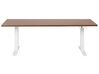 Elektricky nastavitelný psací stůl 180 x 80 cm tmavé dřevo/bílý DESTINES_899404