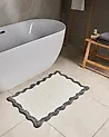 Bath Mat NANGAL Grey/ Beige 60 x 90 cm Cotton
