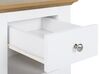 Mesa de cabeceira com 1 gaveta branca e cor de madeira clara WINGLAY_756326