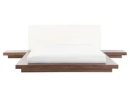Letto ad acqua Pelle sintetica ZEN 160 x 200 cm Frassino marrone_754519