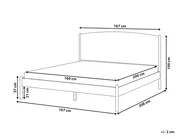 Bett mit Lattenrost Kiefernholz CLAIRAC 160 x 200 cm Hellbraun_1020206