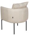 Fauteuil en lin synthétique beige MALMOS_931375