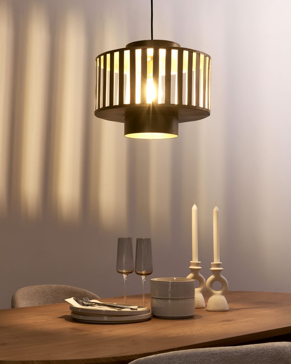 Lampe suspension HUGLI Métal Laiton