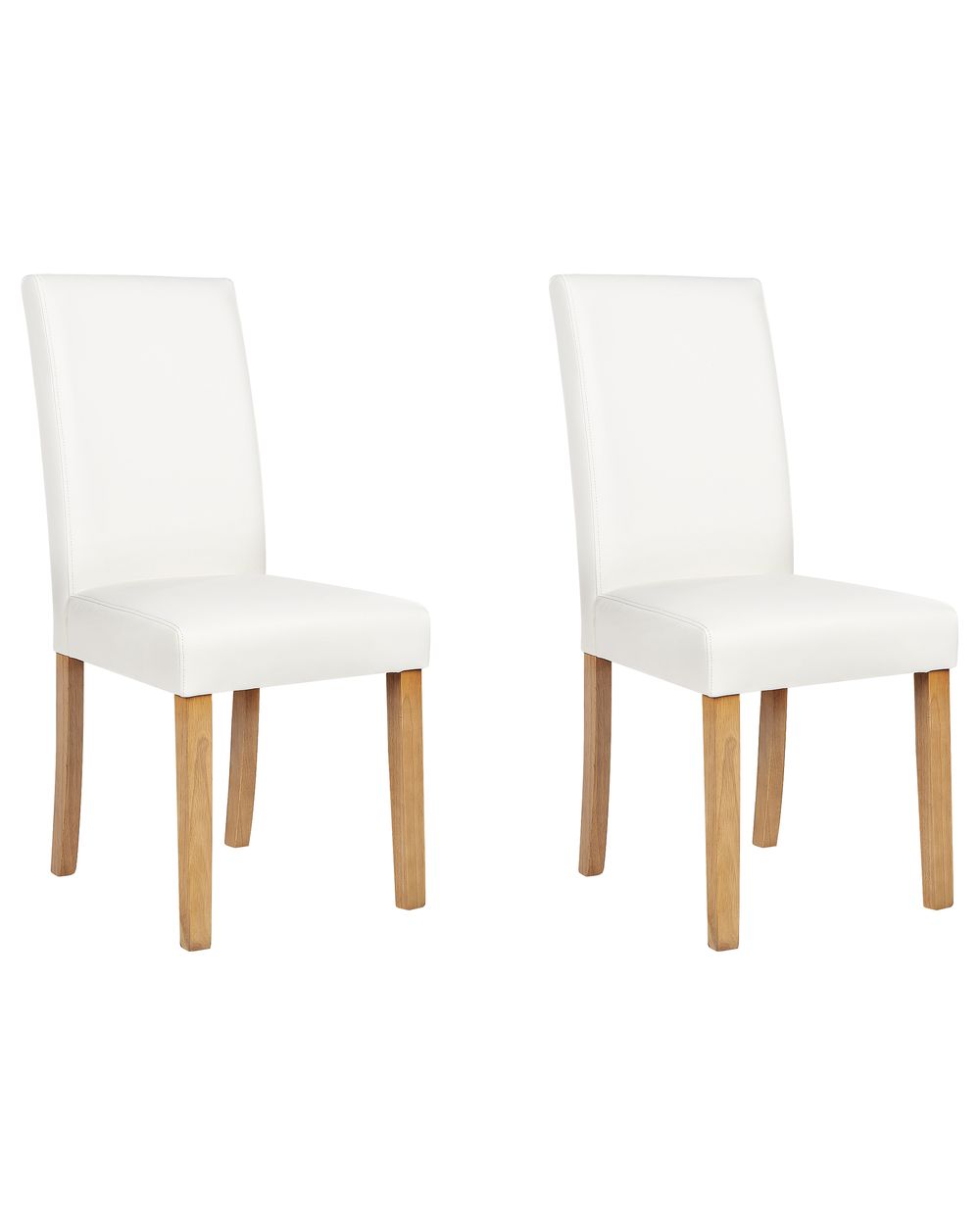Set de 2 scaune dining BROADWAY Piele ecologică Alb