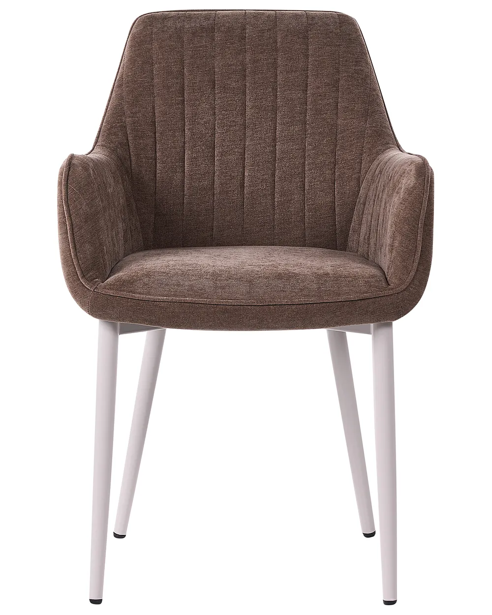 Set of 2 Dining Chairs WELLSTON Fabric Brown_1156665