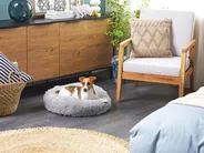 Pet Bed KULU Faux Fur Light Grey_826565