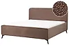 Cama Bouclé VALOGNES 180 x 200 cm Marrón