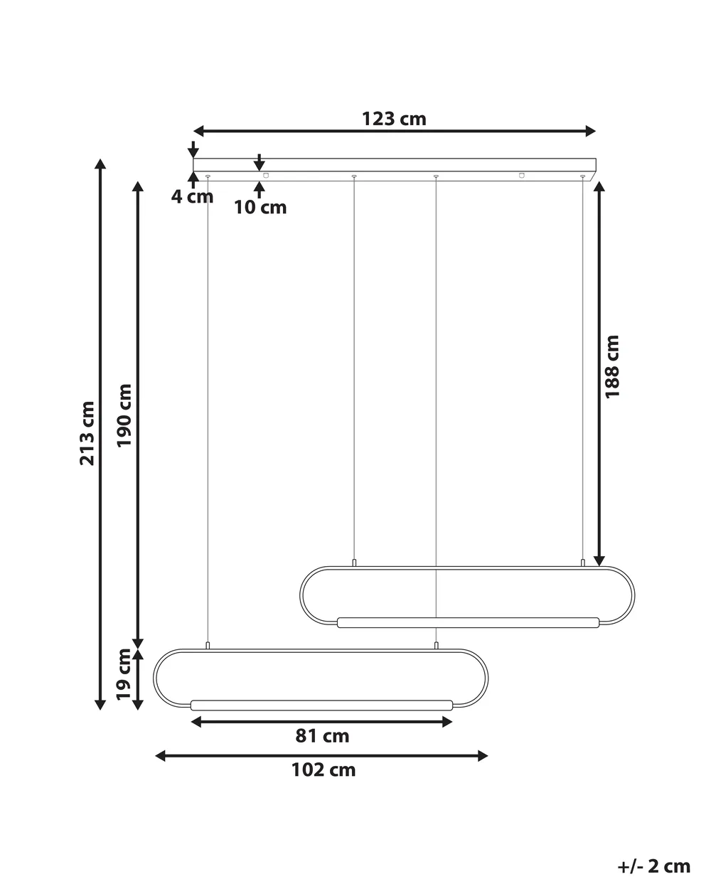 Lampadario LOGONE Metallo Nero_919157