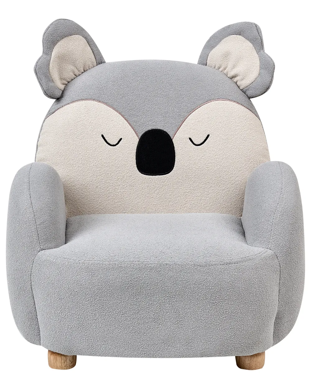 Kids Armchair Koala HERVIK Fabric Grey_975719