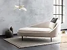 Chaise longue derecha VALREAS Tela Gris pardo