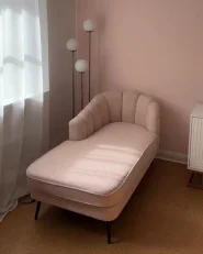 Chaise longue versione destra ALLIER Bouclé Beige chiaro_990312