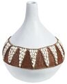 Terracotta Decorative Vase 33 cm White SIMPANG_849676