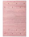 Tapete Gabbeh em lã rosa 200 x 300 cm YULAFI_870296