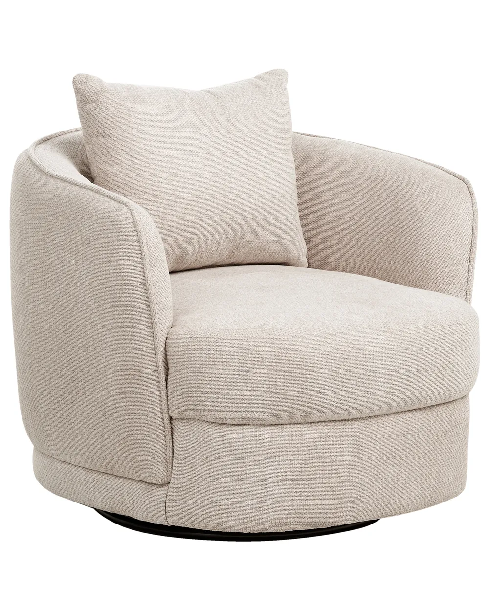 Swivel Armchair ANDALEN Fabric Light Beige