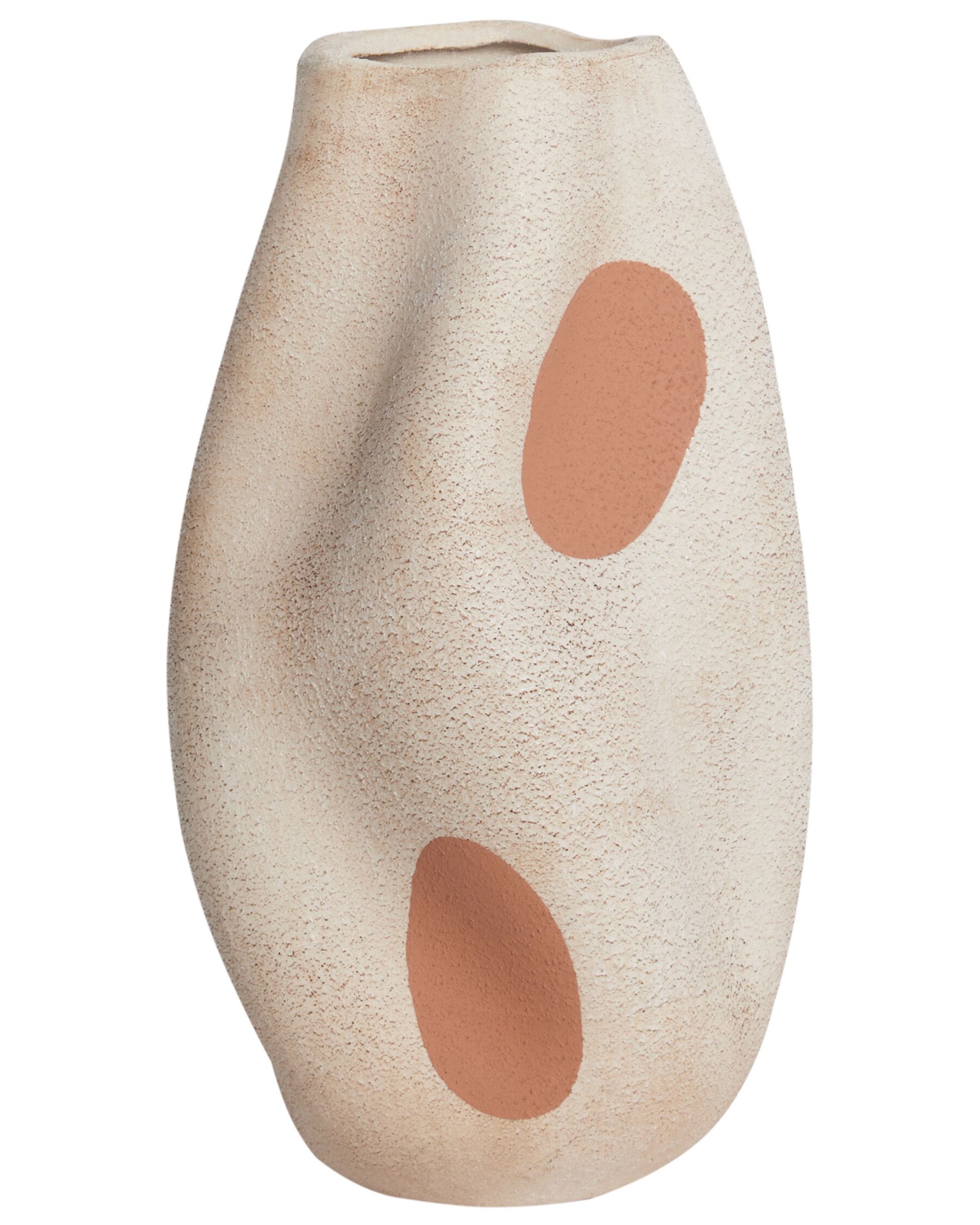 Stoneware Flower Vase 25 cm Beige BATOIDEA_935182