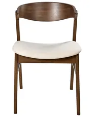 Set di 2 sedie da pranzo LILLY Tessuto Marrone/Bianco Sporco_1016075