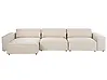 Modular Corner Sofa 4 Seater HELLNAR Velvet Light Beige Right Hand