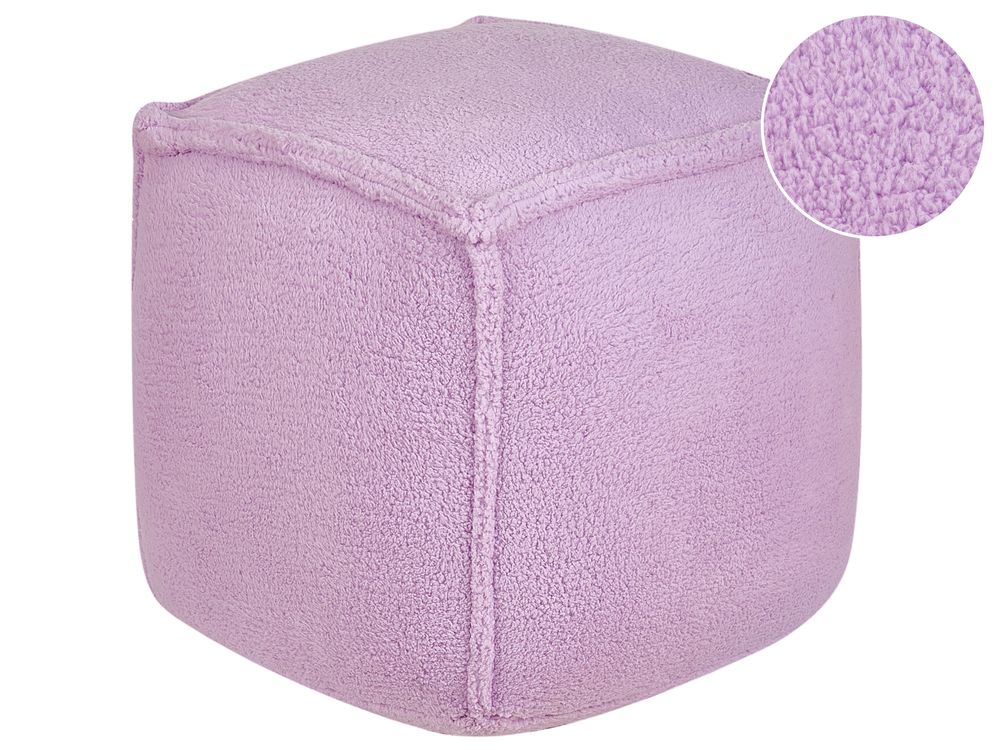 Pouf ALIPUR Bouclé Violet