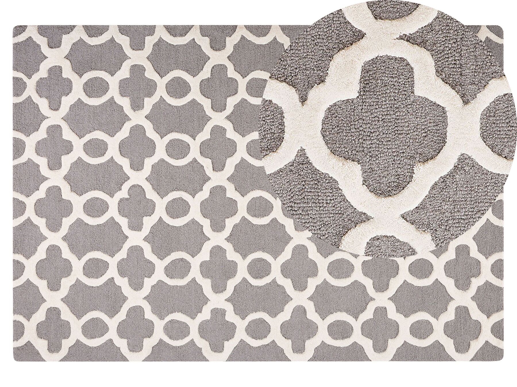 Vlnený koberec 140 x 200 cm sivý ZILE_802934
