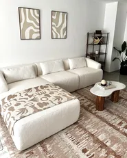 Corner Sofa 3 Seater SVANSELE Boucle Off-White Right Hand_1001452