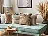 Set of 2 Decorative Cushions MONTIJO 45 x 45 cm Velvet Brown Floral Pattern