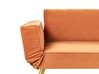 Bäddsoffa 2-sits sammet orange SAARELA_932727