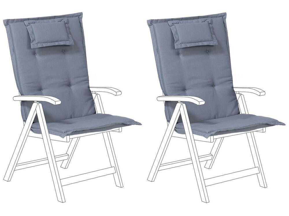 Sitzauflagen 2er Set JAVA/AMANTEA 50 x 70 cm Blau