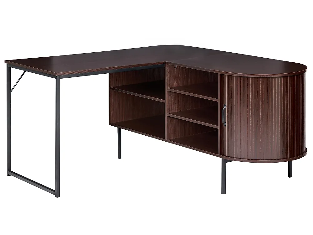 Sarok íróasztal SOLARI 140 cm 140 cm Sötétbarna