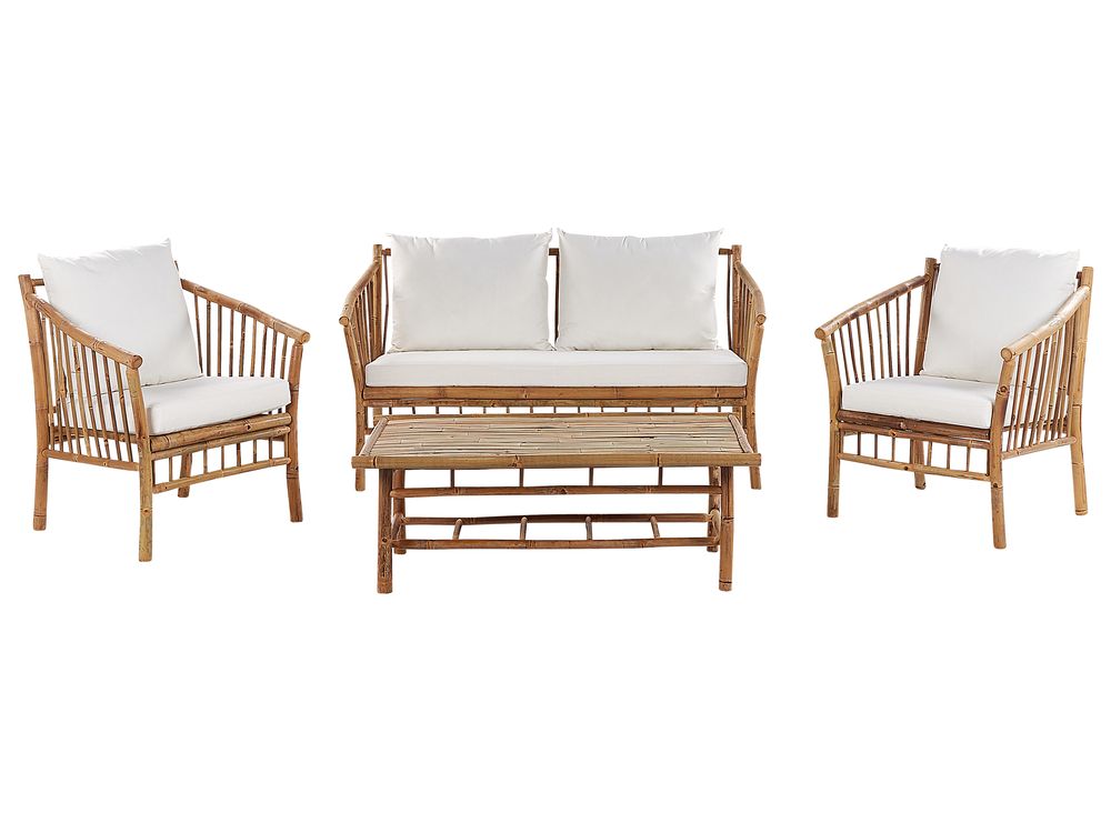 4 seater bamboo sofa set best sale