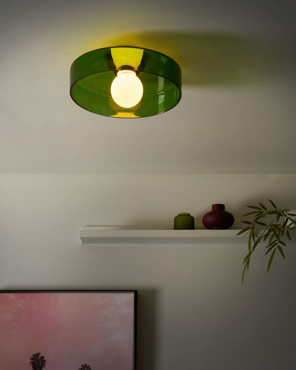 Iluminação de tecto LUGUSE Vidro Verde