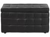 Faux Leather Storage Ottoman Black MICHIGAN_707012