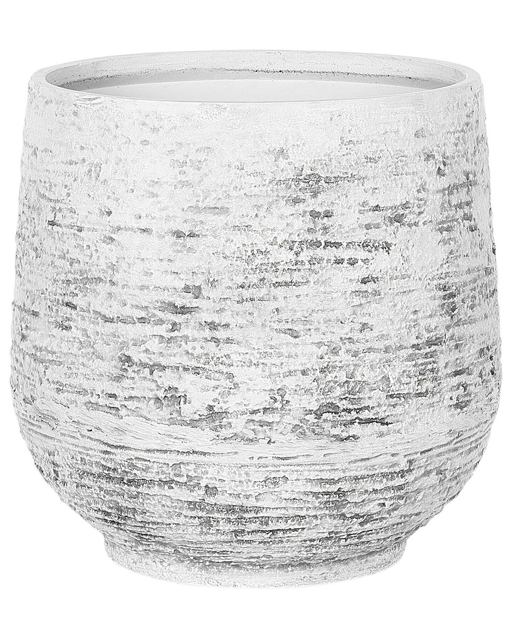 Vaso per piante grigio pietra 32 cm DIONI_740495