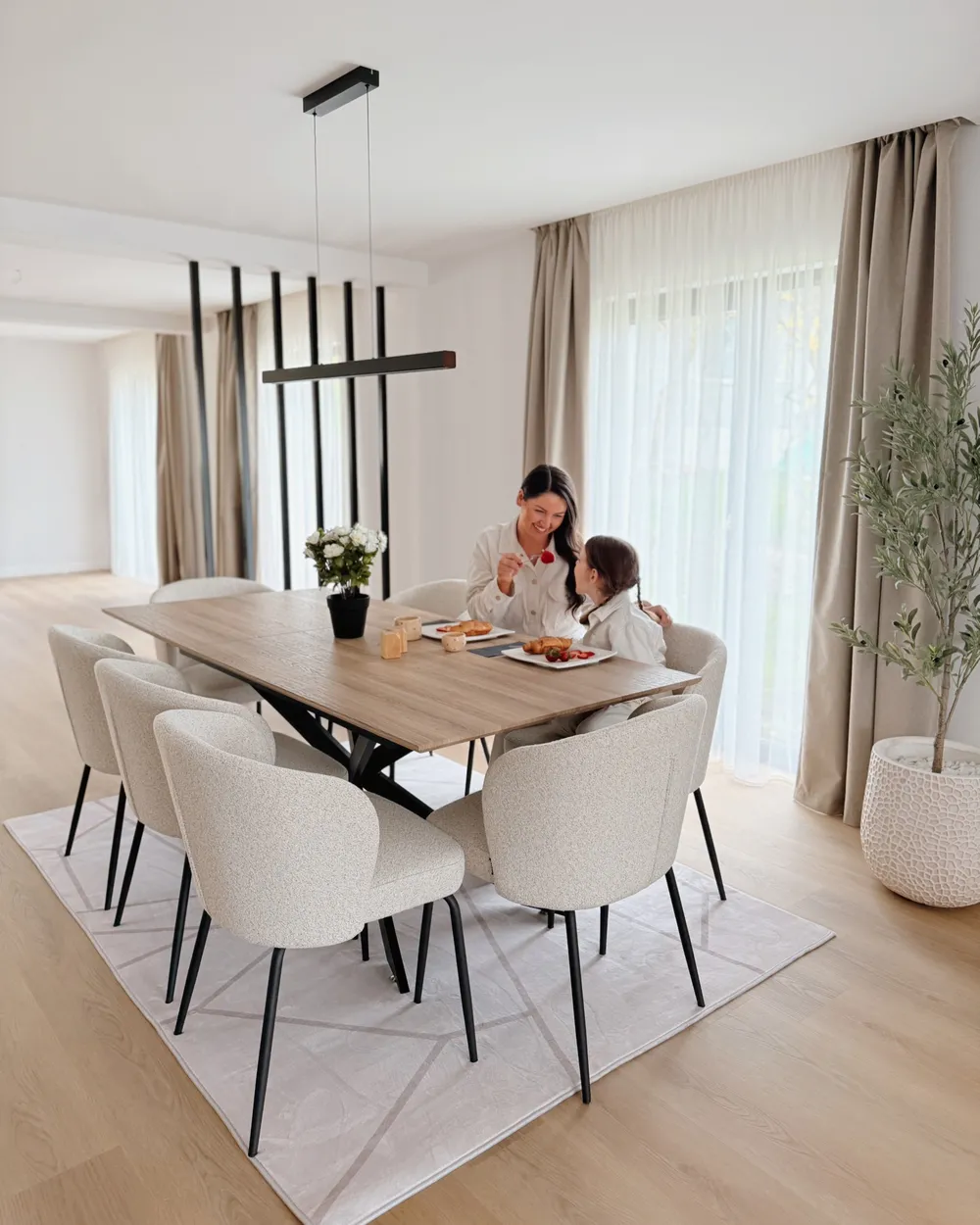 Dining Table FINLEY Light Brown 160/200 cm 90 cm_1072011