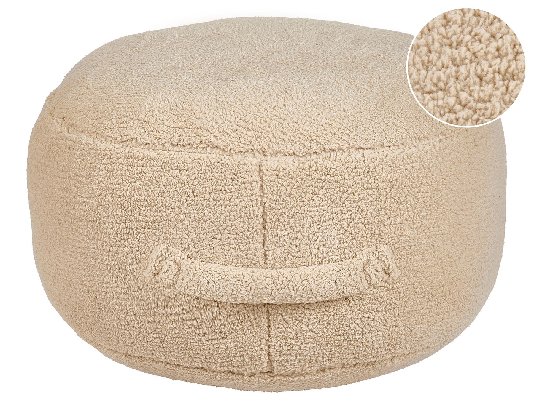 Pouf en tissu beige ADLANA_935526