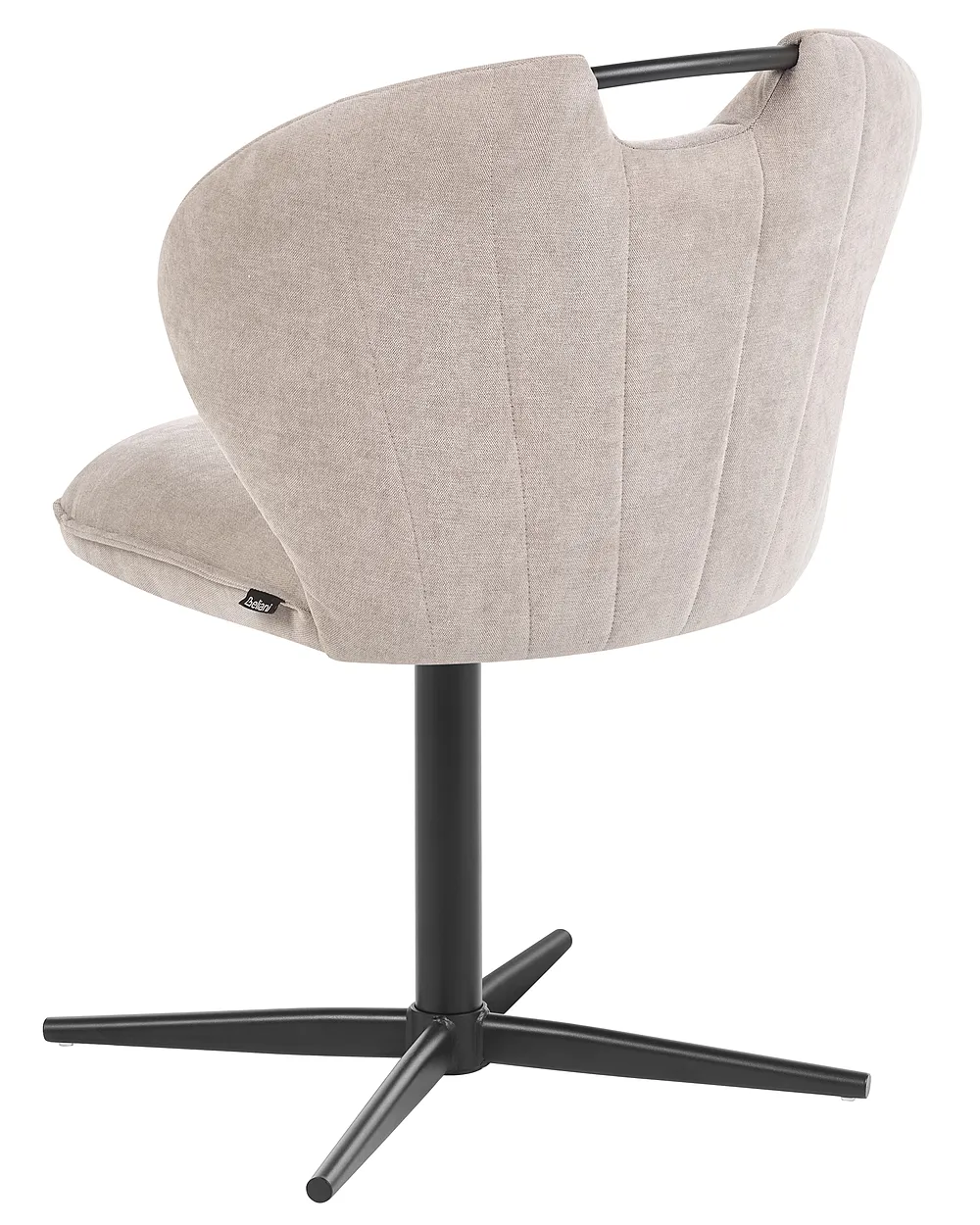 Set of 2 Chairs Swivel WORCESTER Chenille Beige_1161620
