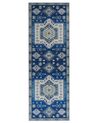 Vloerkleed polyester blauw 70 x 200 cm PARVAKALDI_831578