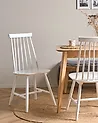 Set of 2 Dining Chairs BURBANK Wood White