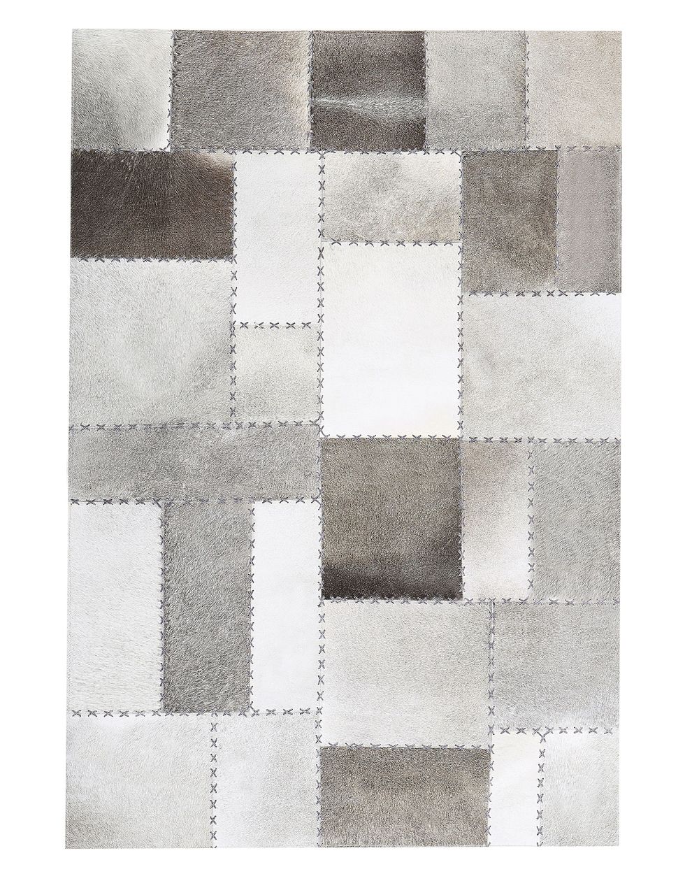 Rug PERVARI Taupe 140 x 200 cm Leather