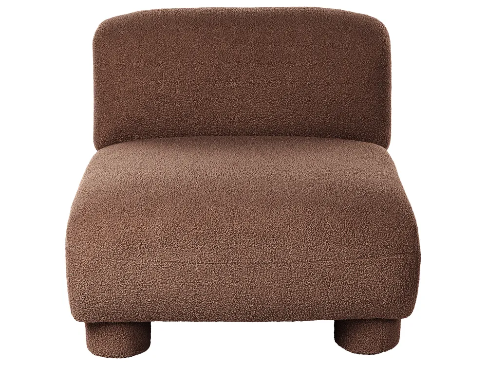 Modular Living Room Set 4 Seater MJALBI Boucle Brown_1075388