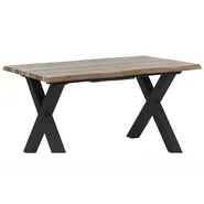 Extending Dining Table BRONSON Dark Brown 140/180 cm 90 cm_790961