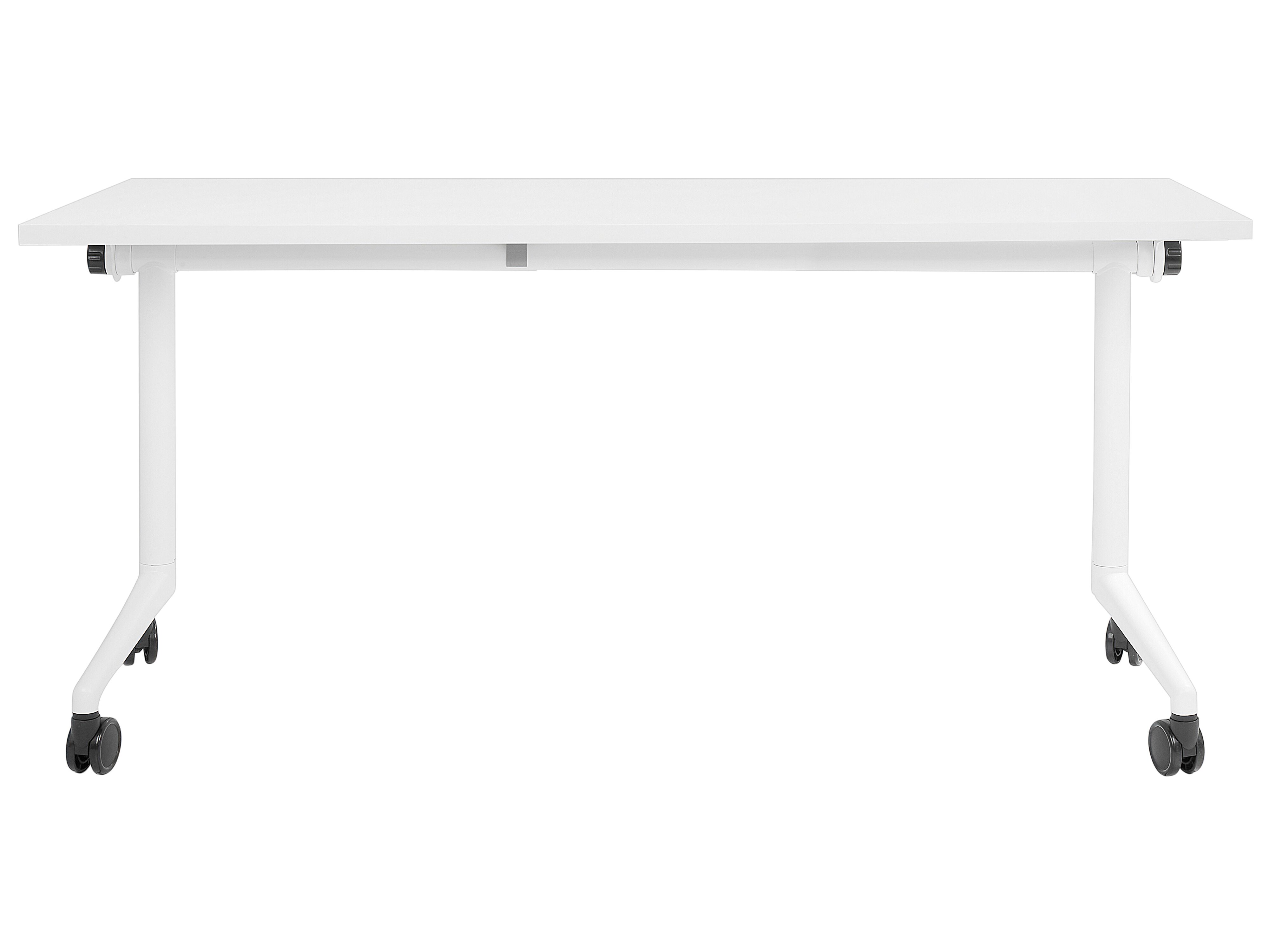 Zusammenklappbarer Schreibtisch CAVI Weiß 160 cm 60 cm mit Rädern ...