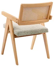 Set of 2 Dining Chairs AVA Wood Light Brown/ Taupe_1024321