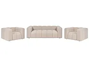 Living Room Set 5 Seater ANTOLA Boucle Beige_1161578