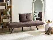 Right-Hand Chaise Longue ROCAMADOUR Fabric Brown_1029254