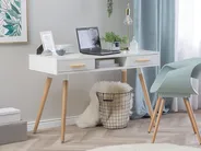 Home Office Desk FRISCO 120 cm 50 cm with Storage White_839992